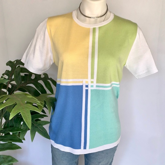 m o d :: Retro Vintage Geometric Artsy Knit Top - Picture 7 of 8